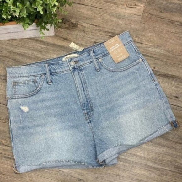 Madewell Raw Hem Denim Shorts - Picture 3 of 5